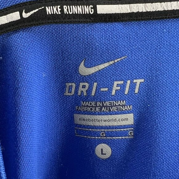 Nike Unisex Half-Zip Running  Pullover Shirt Jacket - Size L - Blue & Gray - 100 - Picture 7 of 7